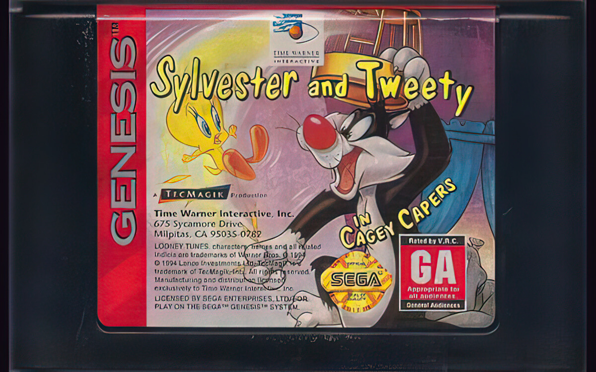 Лицензионный картридж Sylvester & Tweety для Genesis